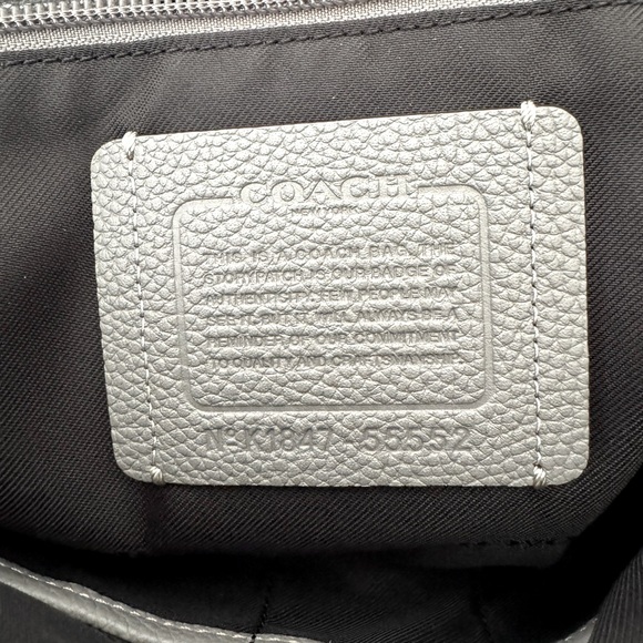 Coach Metropolitan Heather Gray Leather Messenger Bag Laptop Bag Crossbody 55552 - Picture 7 of 13